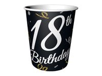 Kubeczki (Kubki), B&C 18 Birthday, 200 ml, 6 szt.