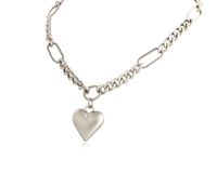 naszyjnik z zawieszką pękate serce (c24/lat/45ag)