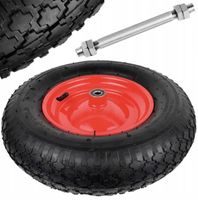 KOŁO KÓŁKO DO TACZKI TACZEK POMPOWANE Z OSIĄ MOCNE Z DĘTKĄ 4.00-8 4PR