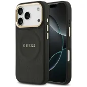 etui guess peony hot stamp magsafe na iphone 17 pro - czarne