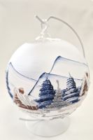 Bombka na Prezent z Zimowym Pejzażem na Stojaku