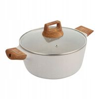 2X GARNEK MARMURKOWY 28cm Z POKRYWĄ BERGNER BG-30643 NATURALLY