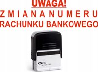 PIECZĄTKA samokopiująca - ZMIANA NUMERU RACHUNKU BANKOWEGO czerwony tusz