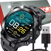 MOCNY WOJSKOWY ZEGAREK MĘSKI SMARTWATCH PULSOMETR ROZMOWY SMS POLSKIE MENU