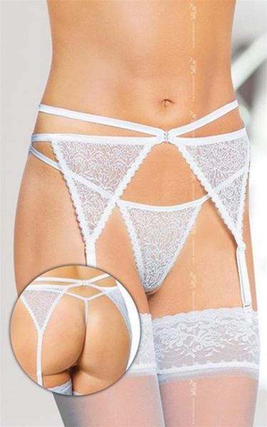 garterbelt 3318   white s/m zdjęcie 1