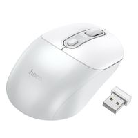Myszka bezprzewodowa Hoco 2.4G 1600 dpi GM28 biało szara