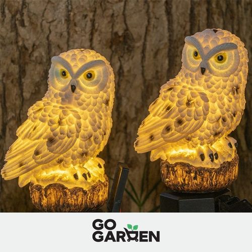Lampa solarna led ogrodowa sowa wbijana wodoodporna czujnik zmierzchu duża na Arena.pl