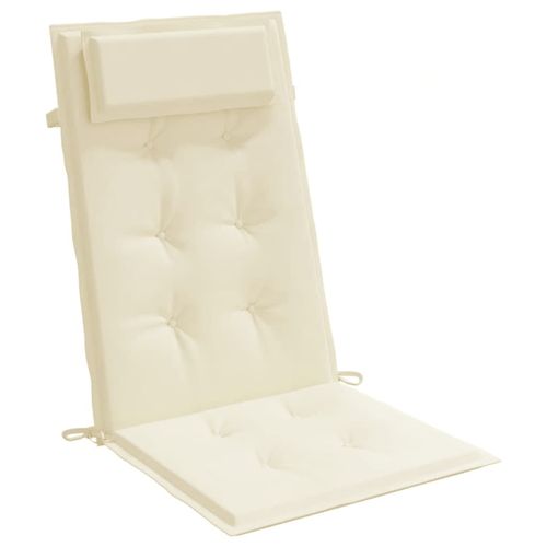 Poduszki na krzesła z wysokim oparciem, 6 szt., kremowe, Oxford na Arena.pl