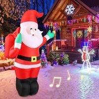 ŚWIĄTECZNY NADMUCHIWANY MIKOŁAJ 110CM Z MUZYKĄ I PILOTEM 2.4GHZ