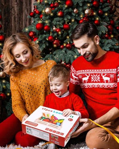 DREWNIANE WARZYWA I OWOCE DO KROJENIA W SKRZYNCE NA MAGNES DLA DZIECI XXL na Arena.pl