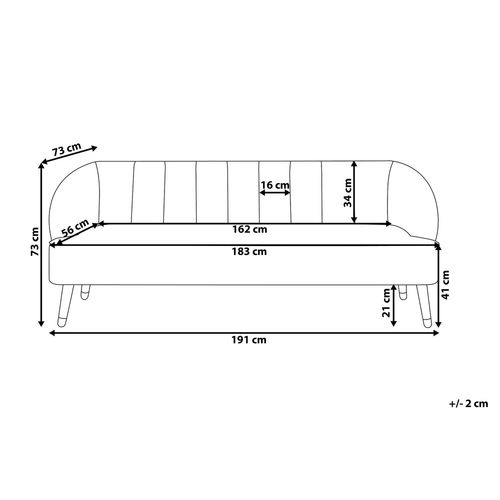 Sofa Welurowa Niebieska Alsvag na Arena.pl