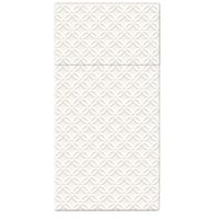 Serwetki papierowe na sztućce białe nowoczesne wzory, 16 szt.