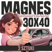 Mata Magnetyczna na Auto 30x40 cm - Profesjonalna Reklama magnes - 2 szt