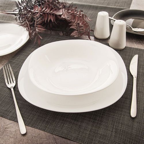 Talerz Obiadowy Głęboki Biały Duży na Zupę Gulasz Luna 21 cm 500 ml na Arena.pl