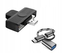 Czytnik Kart Kierowców|USB-A + USB-C + Micro USB