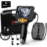 KAMERA ENDOSKOPOWA INSPEKCYJNA EKRAN 4.3" HD32GB 8LED IP67 3.9mm 1m WALIZKA