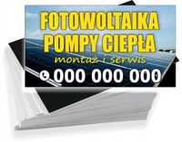 Wizytówki reklamowe 200 szt różne wzory fotowoltaika pompy ciepła
