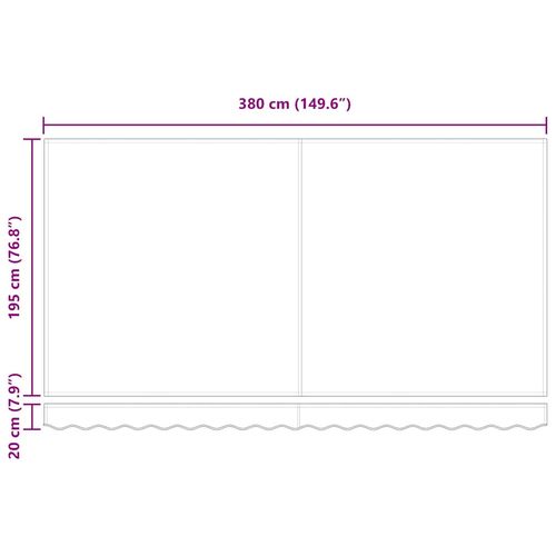 Materiał zapasowy do markizy Wielokolorowe 400 x 200 cm Płótno na Arena.pl