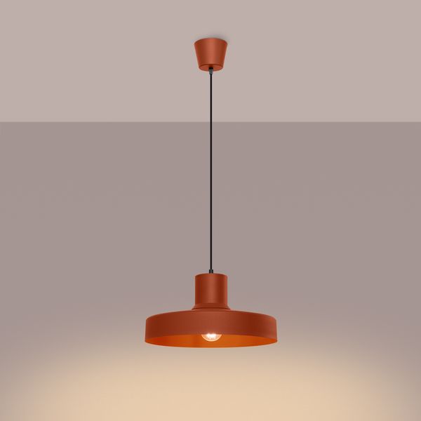 Lampa wisząca BILO ochra czerwona zdjęcie 3