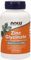 NOW FOODS Zinc Glycinate chelat cynku + olej z pestek dyni 120 kapsułek