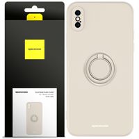 ETUI MATOWE DO IPHONE XS MAX SPACECASE SILICONE RING SILIKONOWE + SZKŁO