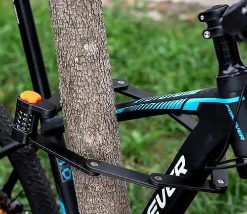 Zapięcie Rowerowe Do Roweru Składane Blokada Szyfr Utwardzana Stal na Arena.pl