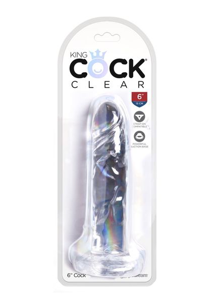 King Cock 6 Inch Cock Transparent zdjęcie 2