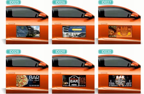 Magnes na samochód reklama magnetyczna 60x30 cm APARTAMENTY DO WYNAJĘCIA na Arena.pl