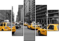 105CM 150CM OBRAZ 5 ELEM TAKSÓWKI CJ ISHERWOOD DRUK