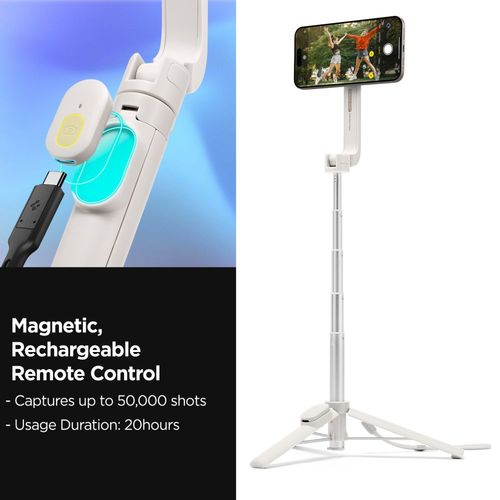 spigen s571w magsafe bluetooth selfie stick tripod dune beige na Arena.pl
