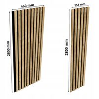 LAMELE NA PŁYCIE 46x275 ŚCIENNE PANELE DEKORACYJNE DĄB NATURALNY LANCELOT