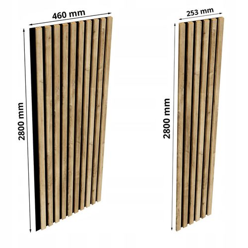 LAMELE NA PŁYCIE 46x275 ŚCIENNE PANELE DEKORACYJNE DĄB NATURALNY LANCELOT na Arena.pl