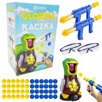 GŁODNA KACZKA STRZELANIE DO CELU DLA DZIECKA 2x PISTOLET 48 KULEK 2 KOLORY