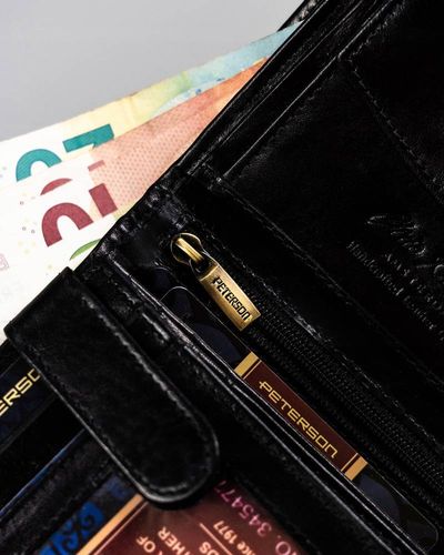 skórzany portfel męski na zatrzask - peterson na Arena.pl