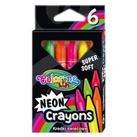 kredki świecowe trójkątne neonowe 6k colorino nr 2050