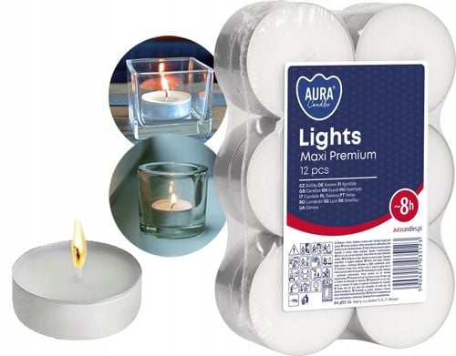 aura świece lights maxi premium 8h 12 szt. pf35-12s na Arena.pl