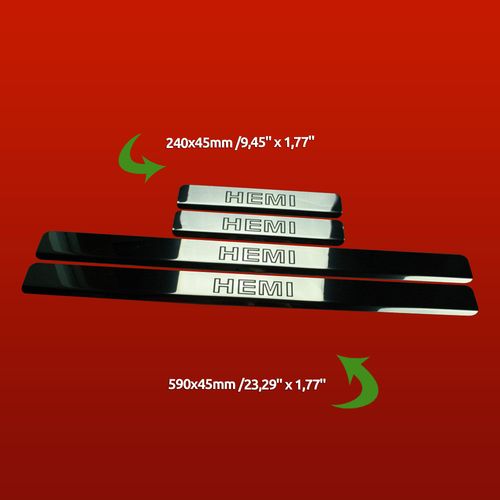 Listwa progowa JEEP COMMANDER  HEMI Stal nierdzewna 304 połysk 4szt na Arena.pl