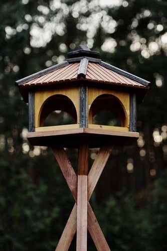 Karmnik dla ptaków drewno z wsypem Karmniki KW60 na Arena.pl