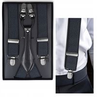 SZELKI Męskie z Wzorkiem do Spodni w Pudełku Mocne Elastyczne od S do