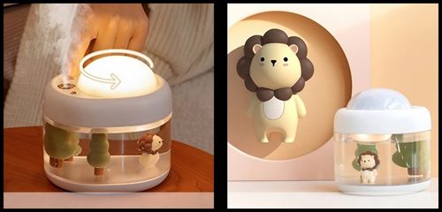 NAWILŻACZ POWIETRZA LAMPKA NOCNA Z PROJEKTOREM GWIAZD TYGRYSEK DLA na Arena.pl