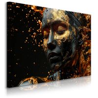 Obraz Na Płótnie Do Salonu Kobiecy Portret Abstrakcja Glamour 120cm x 80cm