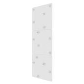 ścianka wspinaczkowa kwadrat 3 białe - chwyty szare