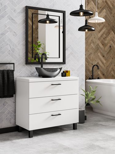 Szafka łazienkowa ROMA 80 biała z umywalką Eliza C (W2) na Arena.pl