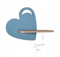 Kinkiet Candellux HEART LED 5W Niebieski/Jasne Drewno