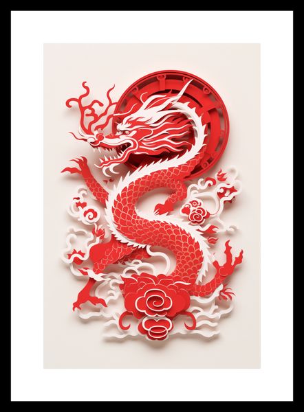 Plakat 20x30cm Czerwony Smok zdjęcie 3