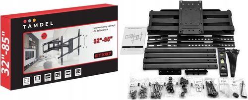 UCHWYT DO TELEWIZORA 32-85 CALI OBROTOWY EXTRA MOCNY DO 60KG na Arena.pl