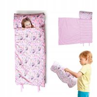 SKŁADANY Śpiwór DZIECIĘCY dzieci dziecięcy turystyczny 2w1 127cm Z poduszką