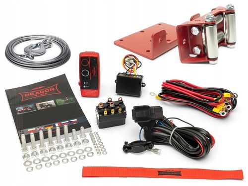 1,6T WYCIĄGARKA DRAGON 12V ELEKTRYCZNA WCIĄGARKA linowa pługa quada +pilot na Arena.pl