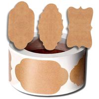 Papierowe etykiety 300 szt na rolce 3 wzory do DIY prezentów słoików kopert