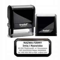 Pieczątka firmowa biurowa Trodat Printy 4912 czarna jakość premium